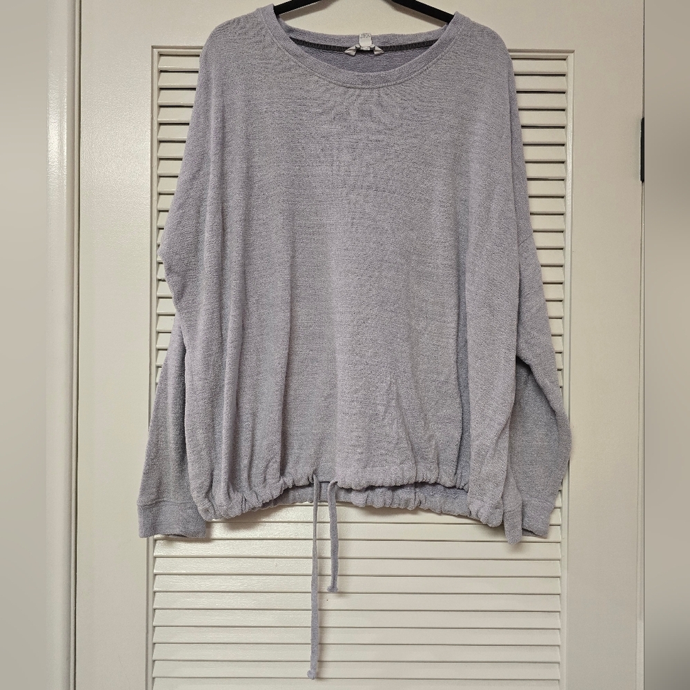 Three Dots - (Plus-Size) Long-Sleeve Knit Top With Drawstring Bottom